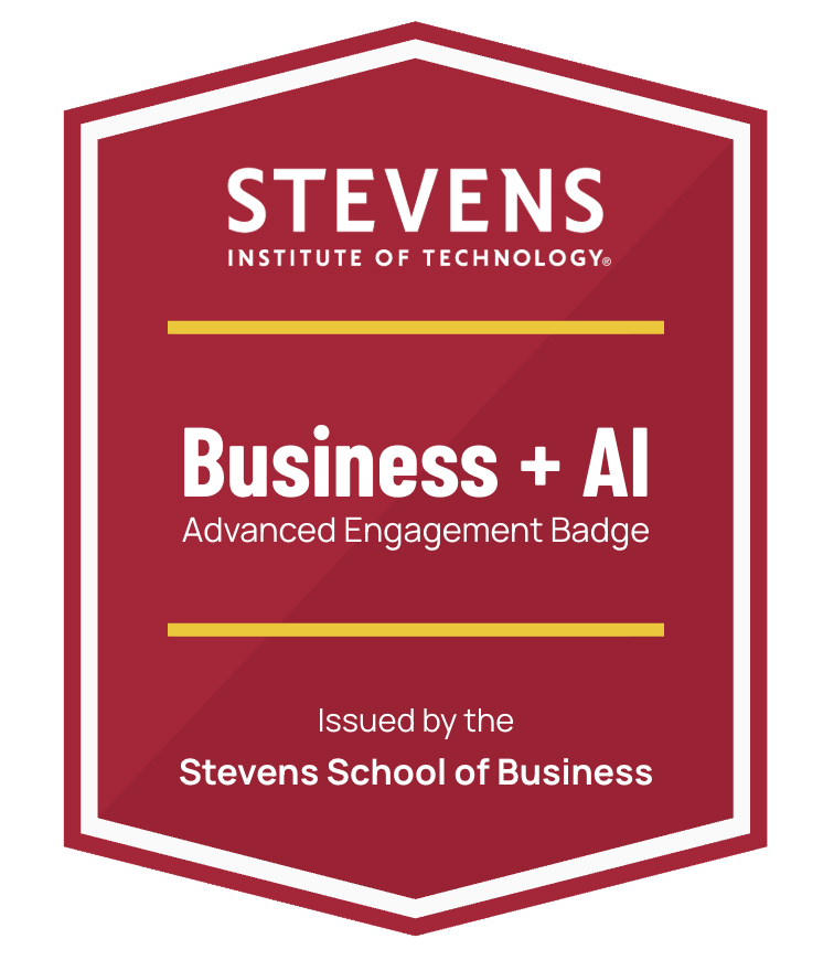 Business + AI Faculty Lecture Series certificate badge